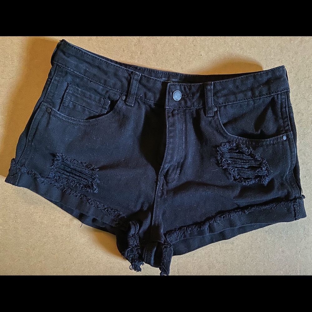 Black high waisted shorts